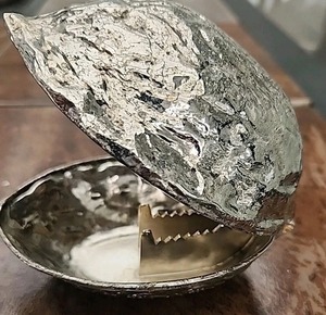 ชามผลไม้แห้งทรงอัลมอนด์ทำจากโลหะสีเงินแบบทันสมัยจานเสิร์ฟถั่วอุปกรณ์รับประทานอาหารสำหรับงานแต่งงานโต๊ะช็อคโกแลตตกแต่ง - Product Image 3