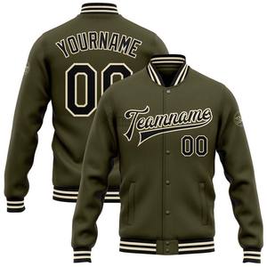 Vêtements de baseball deux tons OEM de couleur personnalisée pour hommes Vestes de baseball Nom de l'équipe Broderie Imprimé Veste de baseball universitaire pour hommes - Product Image 3