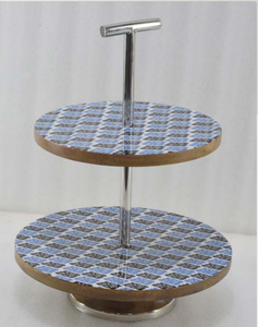 Soporte de madera para pasteles que marca tendencias, plato elevador para servir pasteles, postres, soporte de exhibición, accesorios para fiesta de cumpleaños - Product Image 4