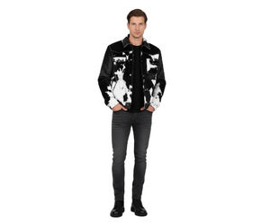 Chaqueta de Cuero Vacuno con Estampado Animal de Piel de Vaca Natural - Product Image 1