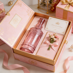 Bouteille <span class=keywords><strong>en</strong></span> verre décorative rose <span class=keywords><strong>vintage</strong></span>, vase gaufré pour centre de table de mariage, décoration de luxe pour la maison, verre épais, <span class=keywords><strong>vente</strong></span> <span class=keywords><strong>en</strong></span> gros - Product Image 5