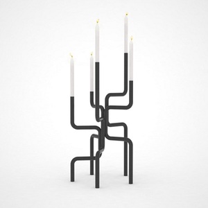 Nouvelle arrivée traditionnelle Style de bougeoir en métal élégant pour la décoration de mariage à la maison ensemble de fantaisie éclairage de noël cadeau donnant - Product Image 5