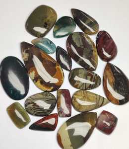 พลอยกึ่งมีค่าผสมรูปร่างและขนาดหลังเรียบตัดเป็นล็อตอัญมณีหลวมที่ดีที่สุดสำหรับการทำเครื่องประดับ - Product Image 3