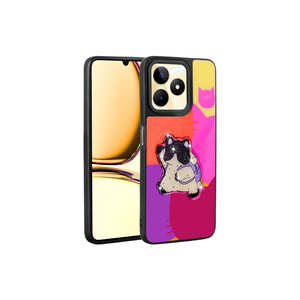 Funda de silicona con figura icónica de JoieCreatif para Realme C53, funda protectora luminosa en relieve de primera calidad para teléfono móvil - Product Image 1