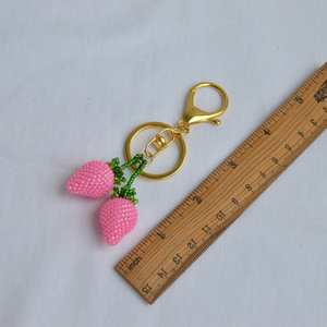 Porte-clés en pierre conique MS Handicraft YF2212, cristal de guérison, perle de pierre précieuse en verre, porte-clés léger, accessoire de sac, cadeau pour - Product Image 4