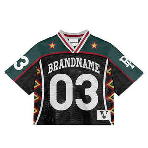 Uniforme de Fútbol Americano Personalizado Unisex, Jersey de Béisbol de Talla Grande, Malla Transpirable de Manga Corta para Verano - Product Image 4