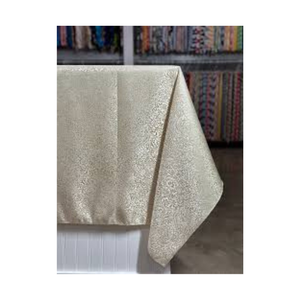 Nappe brodée en jacquard noir 10 places 100% coton avec motif ethnique 250 GSM Inde Décor certifié GOTS FedEx OEM - Product Image 3