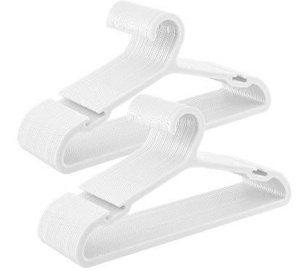 Lot de 50 cintres antidérapants en PP moulé par injection, larges encoches pour les épaules, durables, gain de place pour le placard - Product Image 1