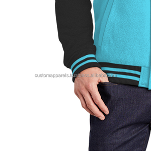 Lightweight Cotton Fleece Varsity <b>Jacket</b> for <b>Men</b> All-Season Casual Streetwear Letterman Coat - Product Image 5