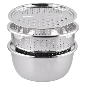grater Bowl Steam Bowl Finish Elegant Dining & Entertaining Metal Bowl - Product Image 1