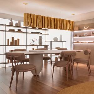 Ensemble <span class=keywords><strong>de</strong></span> meubles <span class=keywords><strong>de</strong></span> salle à manger <span class=keywords><strong>de</strong></span> luxe Ensemble <span class=keywords><strong>de</strong></span> salle à manger design en bois <span class=keywords><strong>4</strong></span> <span class=keywords><strong>chaises</strong></span> 6 <span class=keywords><strong>chaises</strong></span> Chaise <span class=keywords><strong>de</strong></span> salle à manger Vimen en velours pour la maison - Product Image 6