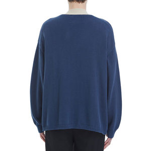 Cárdigan universitario de algodón 100 de alta calidad para hombre, logotipo personalizado bordado, manga larga, cuello en V, prendas de punto suaves, decoración con botones, OEM/ODM - Product Image 3