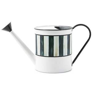 Bidon d'eau galvanisé élégant et fonctionnel avec une finition blanche et noire idéale pour l'entretien professionnel du jardin - Product Image 1