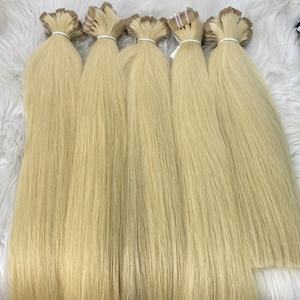 100% Remy Extensions de Cheveux Humains Blonde Naturel Trame Droite Kératine Haute Qualité Cheveux Chinois - Product Image 3
