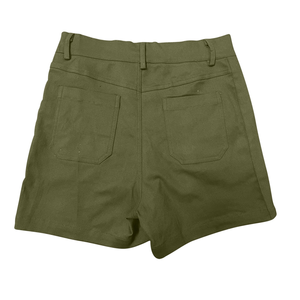 Fournisseur du Bangladesh, shorts chino décontractés pour femmes, couleur olive, tendance, coupe régulière, spandex/coton, séchage rapide - Product Image 2