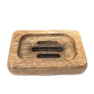 Porte-savon en bois naturel pour salle de bain et cuisine, fabriqué en Inde - Product Image 2