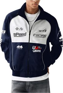 Veste à manches longues unisexe imprimée coupe-vent tendance 100% en polyester printemps automne vêtements de moto de course automobile en plein air transfrontaliers - Product Image 4