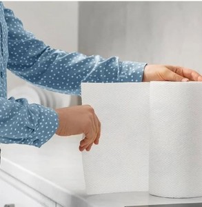 Rouleau de papier hygiénique professionnel blanc à alimentation centrale, 2 plis, fournisseur en gros de papier commercial - Product Image 3