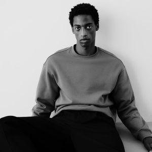 Classic Quality Streetwear Casual Solid Color Long Sleeve Spring Size 6XL Made From Fleece <b>Fabric</b> - Product Image 2