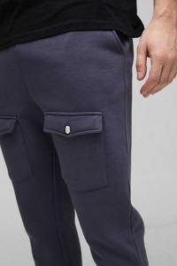 Pantalones de chándal holgados de pierna recta informales de alta calidad para hombre con logotipo impreso personalizado Bolsillos de carga Aspecto lavado-Venta al por mayor - Product Image 3