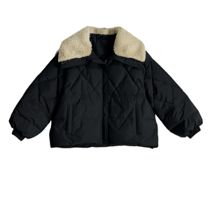 Bubble Puff Custom Shinny Puffer Jacket con capucha Stand Collar High Street Winter Front Logo para hombres - Product Image 1