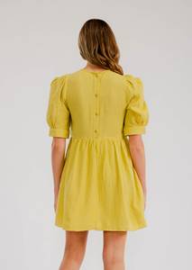 Mini robe élégante décontractée en popeline de coton pour femmes, tunique courte à demi-manches, couleur unie, pour la plage, décontractée, taille haute, style doux - Product Image 2