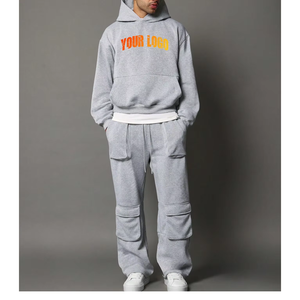 High Quality 100% Cotton Men's Winter Tracksuit Printed Solid Pattern Cargo Pants Multiple Pockets <b>Jogger</b> <b>Set</b> <b>Plus</b> <b>Size</b> - Product Image 1