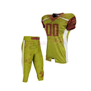 Ensemble de maillots de football américain pour jeunes Maillot respirant de haute qualité de niveau professionnel et pantalon assorti à manches courtes - Product Image 5