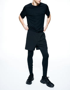 High Quality Oversize Thick Screen Printing Breathable Lightweight T-shirts Customized Logo Elastic Waist Short Tracksuits Set - Product Image 3