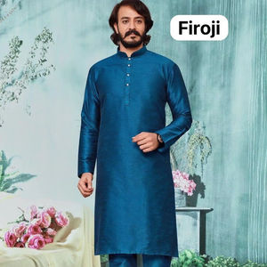 Kurta traditionnel en soie pour hommes par exportateur en gros Fabzone - Product Image 1