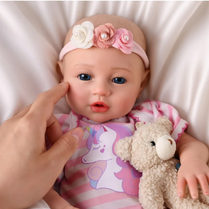 Babeside Ethan 16 Zoll Lebensechte Silikon-Reborn-Babypuppe, Mädchen, Ganzkörper, Weiche Haut, Offene Augen Design - Product Image 4