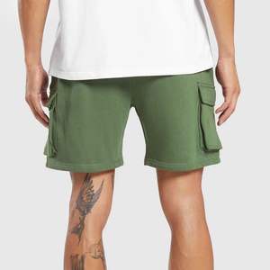 Meilleure vente de shorts cargo décontractés en coton vert polaire pour hommes avec logo personnalisé 100% coton pour hommes - Product Image 3