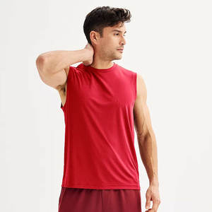 100% anillo hilado algodón prenda teñida tanque Atlético hombres algodón transpirable camisetas sin mangas - Product Image 6