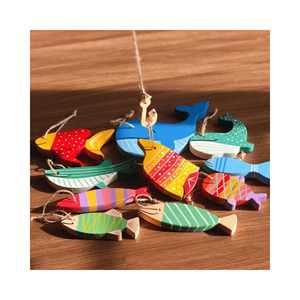Handcrafted Unpainted 3D Wooden Carved Fish for <b>Kid</b> Education Painting - Painted 3D Wooden Fish for <b>Wall</b> Decoration Wholesale - Product Image 5