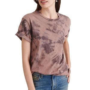 เสื้อยืดแขนสั้นของผู้หญิงเสื้อถักลายโลโก้ผ้าฝ้าย100% - Product Image 1