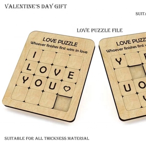 Catégorie de Produit Plaque de jouet puzzle en bois découpé au laser personnalisé Cadeau d'amant drôle pour elle le jour de la Saint-Valentin - Product Image 1
