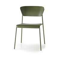 Chaise de salle à manger empilable en technopolymère avec structure en métal peint, pour restaurant, bar, hôtel et usage extérieur