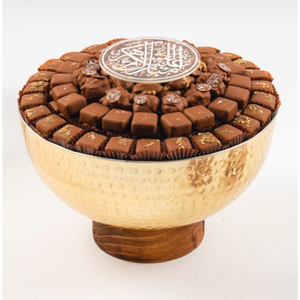 Bol à chocolat en métal doré de qualité de luxe fait à la main Design fantaisie Présentoir à desserts Serveur de bonbons Vaisselle Bol de service au chocolat - Product Image 4