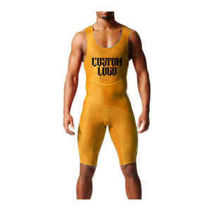 Meilleure vente sans manches Fitness entraînement Singlet couleur unie respirant tournoi musculation lutte uniforme - Product Image 6
