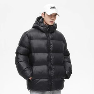 2025 mode hommes doudoune OEM personnalisé chaud hiver manteau fermeture éclair à capuche bulle veste extérieure vers le bas Style - Product Image 5