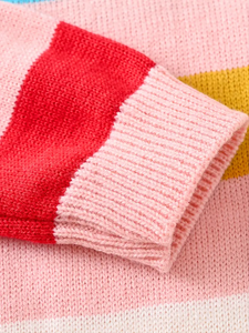 สเวตเตอร์ขนแกะอะคริลิคถักลายสีรุ้งสำหรับเด็กทารกเด็กผู้ชายเสื้อสเวตเตอร์แขนยาวระบายอากาศได้ดีเป็นมิตรกับสิ่งแวดล้อมสำหรับฤดูหนาว - Product Image 6