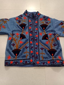 Chaqueta Acolchada de Algodón Grueso Tejida a Mano Reversible de Jaipur, Secado Rápido, Decoración Vintage, Corte Regular para Otoño - Product Image 2