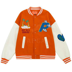 Chaqueta Letterman Personalizada OEM de Lana/Poliéster con Cuello Alto, Estilo Urbano, Diseño Único para Hombre, Calidad Superior - Product Image 1