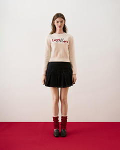 Women's Winter Korean Regular Fit <b>Acrylic</b> Long-Sleeved Knitted Sweater with Embroidery Woven <b>Fabric</b> by Routine Vietnam - Product Image 4