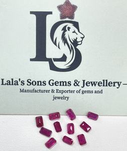 Best Price Natural Mozambique <b>Ruby</b> Heated 3x5mm Octagon Cut Reddish Pink Color Calibrated Loose Gemstone for Jewellery Making - Product Image 5