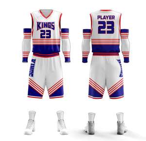 Conjunto de uniforme de baloncesto personalizado de alta calidad logotipo bordado cosido Reversible conjunto de pantalones cortos de baloncesto - Product Image 5