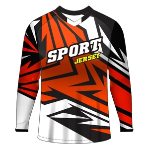 เสื้อเจอร์ซีย์มอเตอร์ครอสแขนยาวพิมพ์ลายแบบซับลิเมชั่นสำหรับผู้ชาย OEM เสื้อเจอร์ซีย์จักรยานเสือภูเขาดาวน์ฮิลล์ เสื้อผ้ามอเตอร์ไซค์มอเตอร์ครอส - Product Image 4