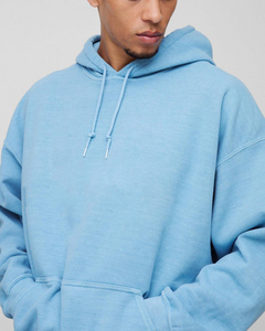 Sudadera con capucha de algodón de alta calidad, gruesa, lisa, oversize, con cremallera, bordada, para hombre, holgada, de forro polar, con hombros caídos, 2026 - Product Image 6