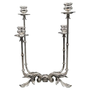 Candélabre en métal de qualité supérieure support de bougie en argent vintage pour la maison hôtel décor bougeoir à prix abordable - Product Image 4