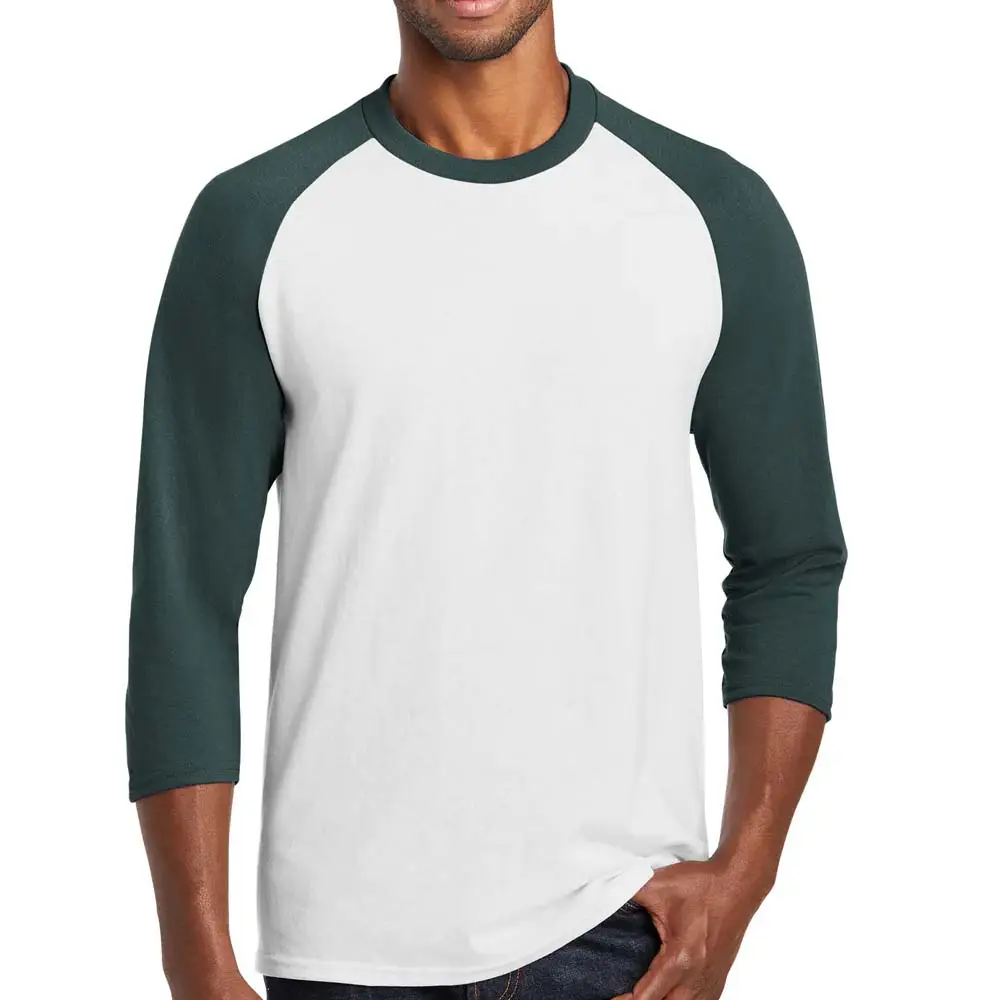 2023 T-shirt à col rond à manches longues pour femmes en gros blanc/vert foncé liquidation